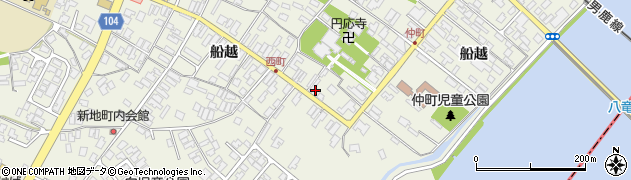 秋田県男鹿市船越船越254周辺の地図