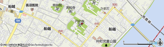 秋田県男鹿市船越船越周辺の地図