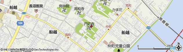 秋田県男鹿市船越（船越）周辺の地図
