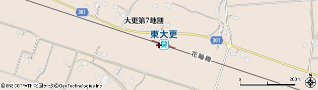 東大更駅周辺の地図