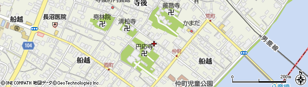 秋田県男鹿市船越船越281周辺の地図