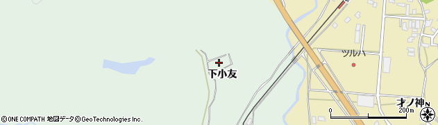 秋田県男鹿市船川港金川下小友周辺の地図