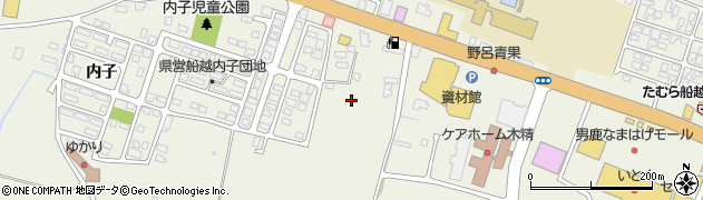 秋田県男鹿市船越内子周辺の地図