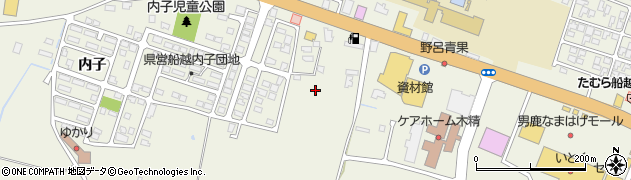 秋田県男鹿市船越（内子）周辺の地図