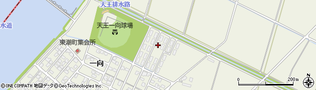 秋田県潟上市天王（一向）周辺の地図