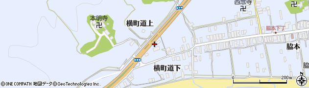 秋田県男鹿市脇本脇本横町道上周辺の地図