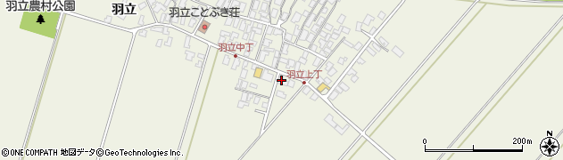 秋田県潟上市天王羽立74周辺の地図