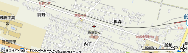 秋田県男鹿市船越狐森125周辺の地図