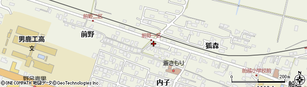 秋田県男鹿市船越狐森124周辺の地図