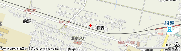 秋田県男鹿市船越狐森105周辺の地図