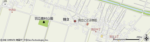 秋田県潟上市天王羽立186周辺の地図