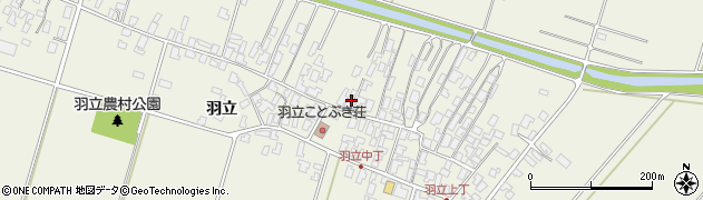 秋田県潟上市天王羽立121周辺の地図