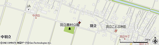 秋田県潟上市天王羽立721周辺の地図