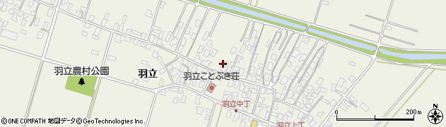 秋田県潟上市天王羽立162周辺の地図