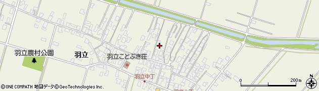 秋田県潟上市天王羽立周辺の地図