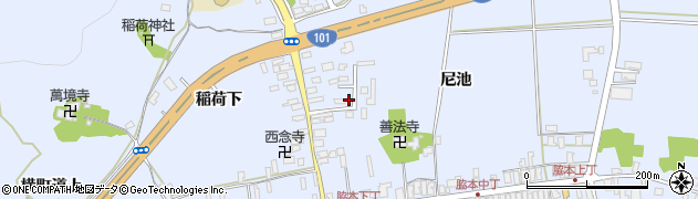 秋田県男鹿市脇本脇本（尼池）周辺の地図