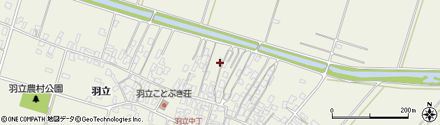 秋田県潟上市天王羽立1037周辺の地図