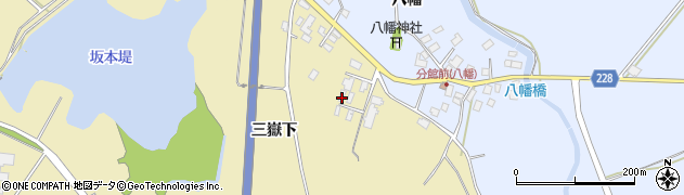 秋田県井川町（南秋田郡）坂本（三嶽下）周辺の地図