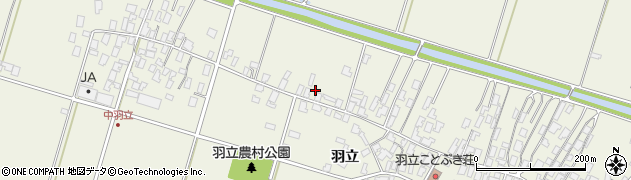 秋田県潟上市天王羽立334周辺の地図