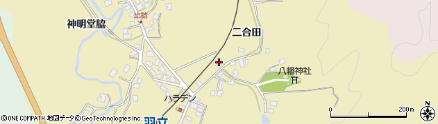 秋田県男鹿市船川港比詰二合田周辺の地図