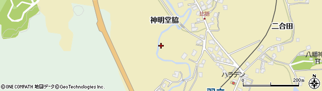 秋田県男鹿市船川港比詰周辺の地図