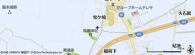 秋田県男鹿市脇本脇本（兜ケ崎）周辺の地図