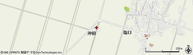秋田県潟上市天王沖田周辺の地図