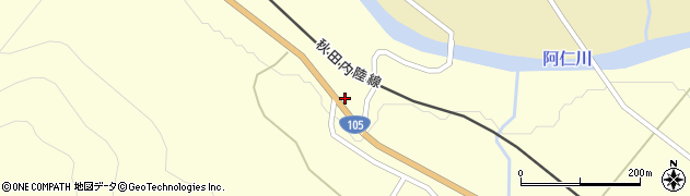 秋田県北秋田市阿仁幸屋渡（広様道下）周辺の地図