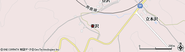 秋田県男鹿市脇本田谷沢（要沢）周辺の地図