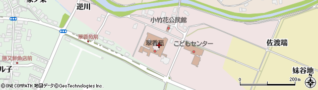 秋田県井川町（南秋田郡）小竹花（道端）周辺の地図