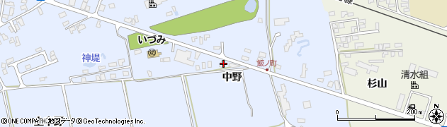 秋田県男鹿市脇本脇本中野周辺の地図