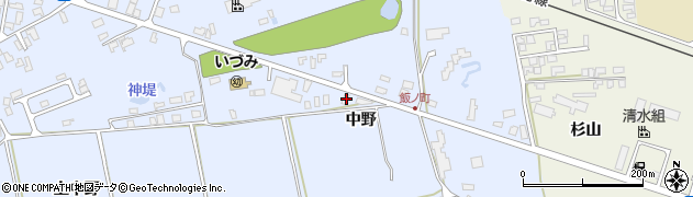 秋田県男鹿市脇本脇本（中野）周辺の地図