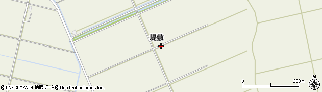 秋田県男鹿市船越堤敷周辺の地図