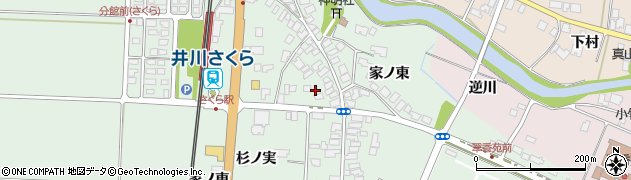 秋田県井川町（南秋田郡）浜井川周辺の地図