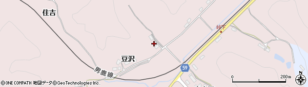 秋田県男鹿市脇本田谷沢（豆沢）周辺の地図