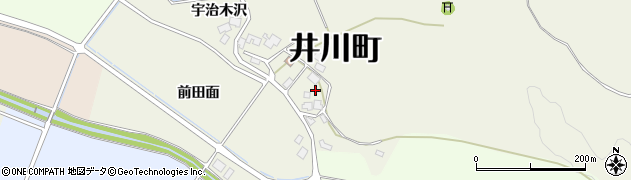 秋田県井川町（南秋田郡）宇治木周辺の地図