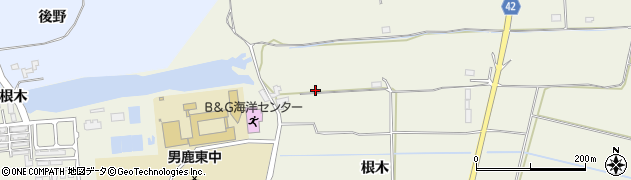 秋田県男鹿市船越根木52周辺の地図