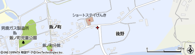 秋田県男鹿市脇本脇本（後野）周辺の地図