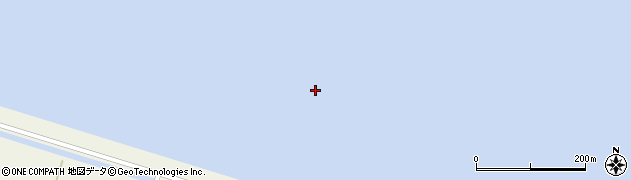 八郎潟調整池周辺の地図