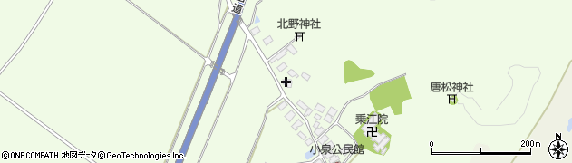 秋田県井川町（南秋田郡）黒坪（越雄）周辺の地図
