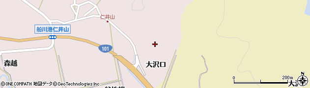 秋田県男鹿市船川港仁井山大沢口周辺の地図