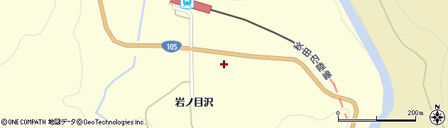 秋田県北秋田市阿仁幸屋渡（岩野目沢道上）周辺の地図