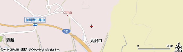 秋田県男鹿市船川港仁井山大沢口22周辺の地図