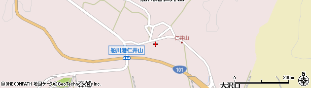 秋田県男鹿市船川港仁井山（谷地端）周辺の地図