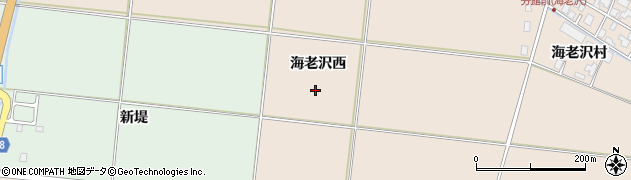 秋田県井川町（南秋田郡）北川尻（海老沢西）周辺の地図
