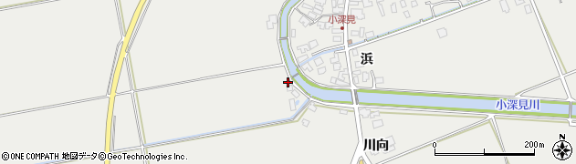 秋田県男鹿市払戸白城47周辺の地図