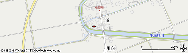 秋田県男鹿市払戸白城周辺の地図