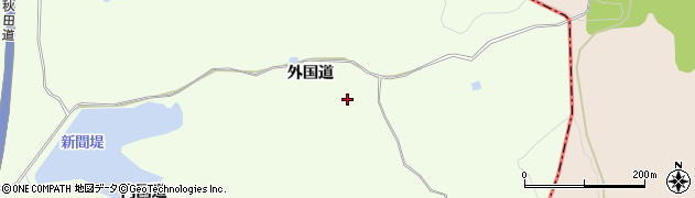 秋田県井川町（南秋田郡）黒坪（外国道）周辺の地図