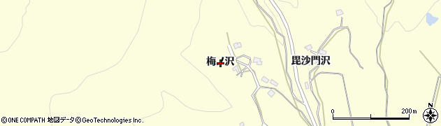 秋田県男鹿市脇本富永（梅ノ沢）周辺の地図