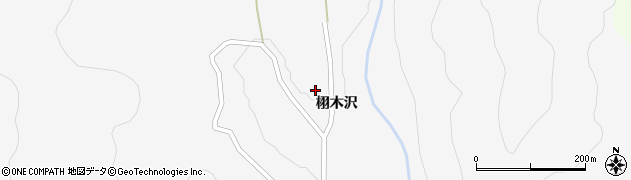 秋田県北秋田市阿仁戸鳥内（栩木沢）周辺の地図
